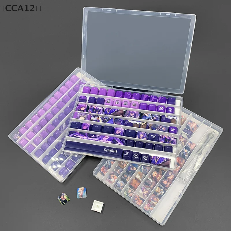 Tastenkappe Aufbewahrungsbox Tablett Mechanische Tastatur Tastenkappe Transparente staubdichte Displaybox Image