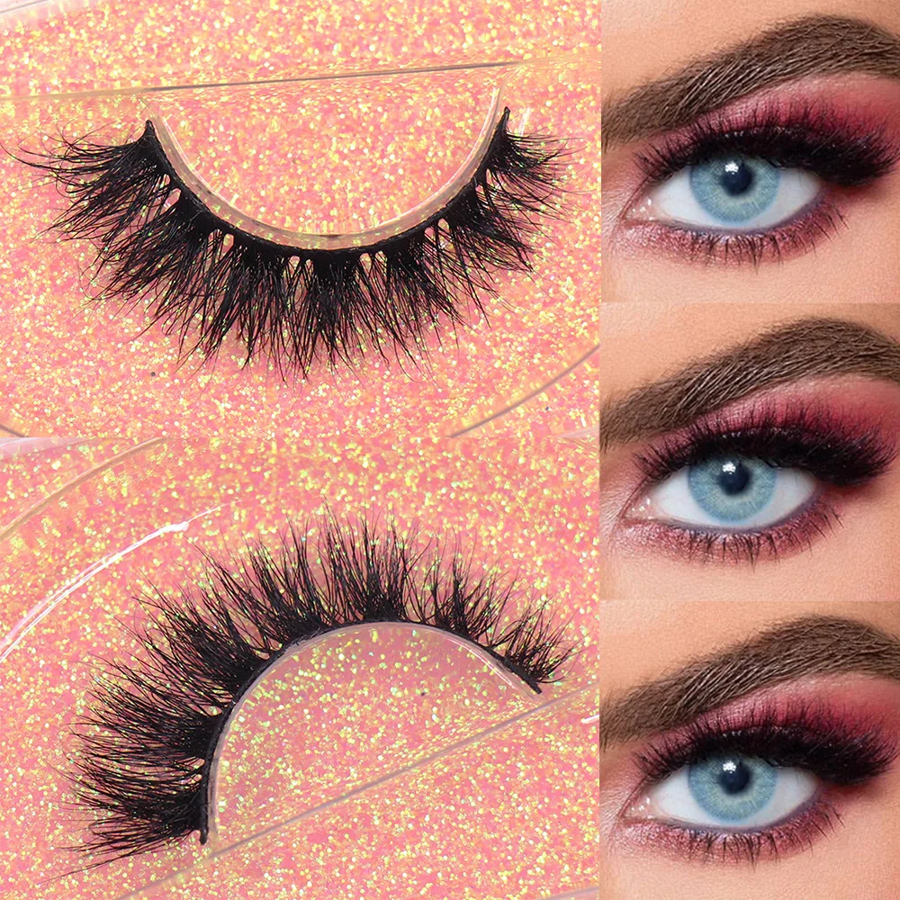 LEHUAMAO Maquiagem Kurze Natürliche Nerz Wimpern Flauschige Wispy Wimpern Volumen 12mm-15mm Falsche Wimpern Wimpern Extensio make-up Image
