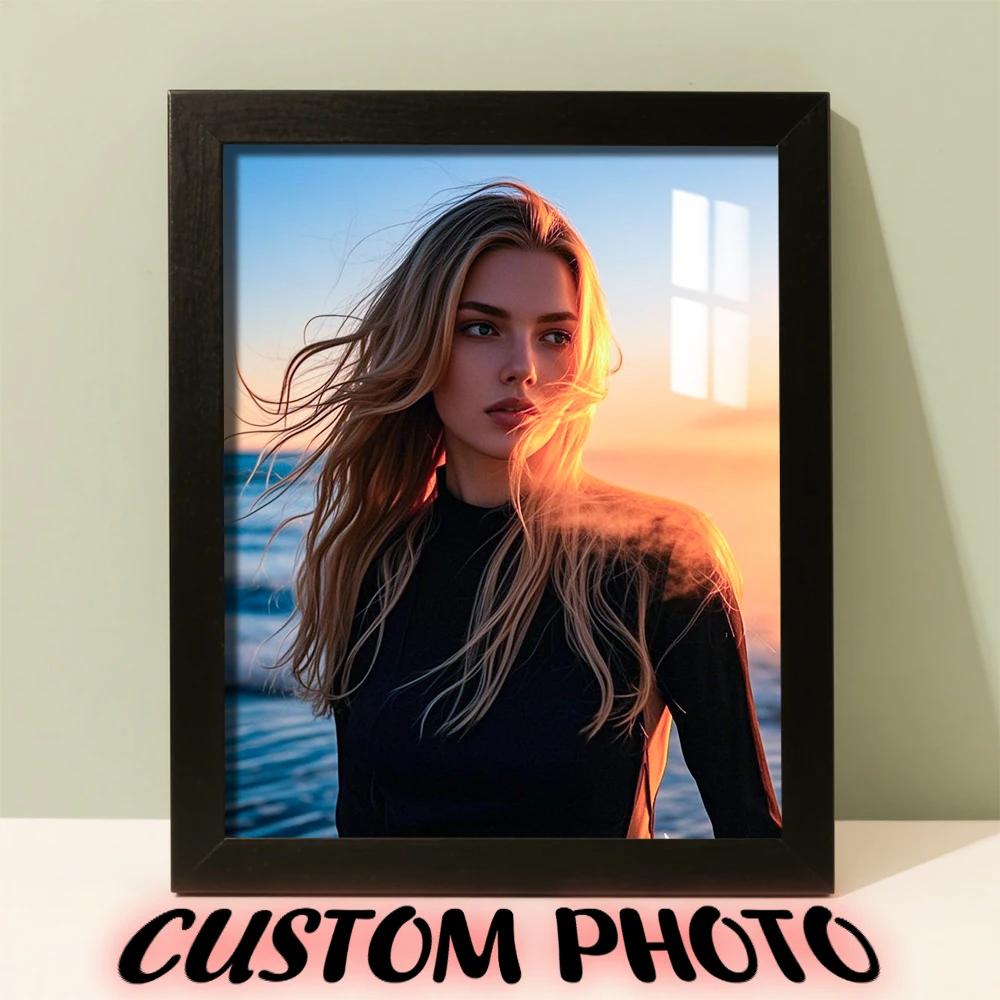 1 Stück benutzerdefinierter Bilderrahmen, personalisierte Bilderrahmen Ihrer Geschenk, mehrere Größenoptionen, Wandkunst, Raumdekoration Image
