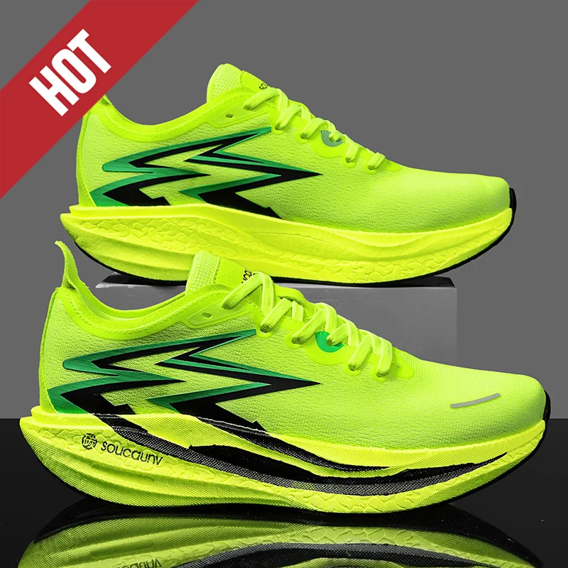NEUE Laufschuhe mit Carbonplatte für Marathon, Atmungsaktive Leichtgewicht-Sneaker für Männer und Frauen, Bequeme Rutschfeste Sportschuhe für Alltag