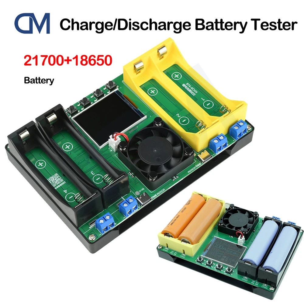 4-Kanal 18650 + 21700 Batteriekapazitäts-Widerstandstester Automatisches Lade- und Entlademodul Elektronischer Lasttester Image