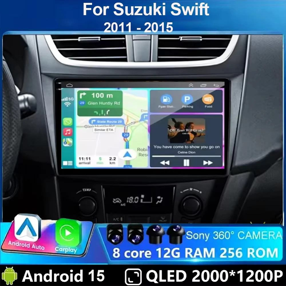 Android 15 Multimedia-Player für Suzuki Swift 2011 2012 2013 2014 2015 Autoradio GPS-Navigation WiFi Stereo 2din AutoRadio Image