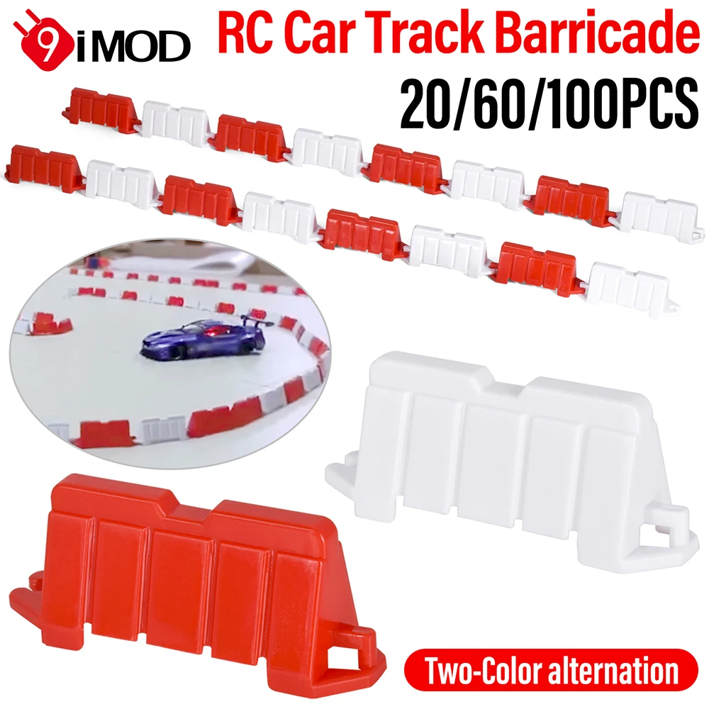9IMOD 20/60/100 stücke RC Auto Drift Rennen Straße Barriere Verkehrs Zaun Für Verschiedene Erstellen Realistische Racing racken Drift Felder Teil Image