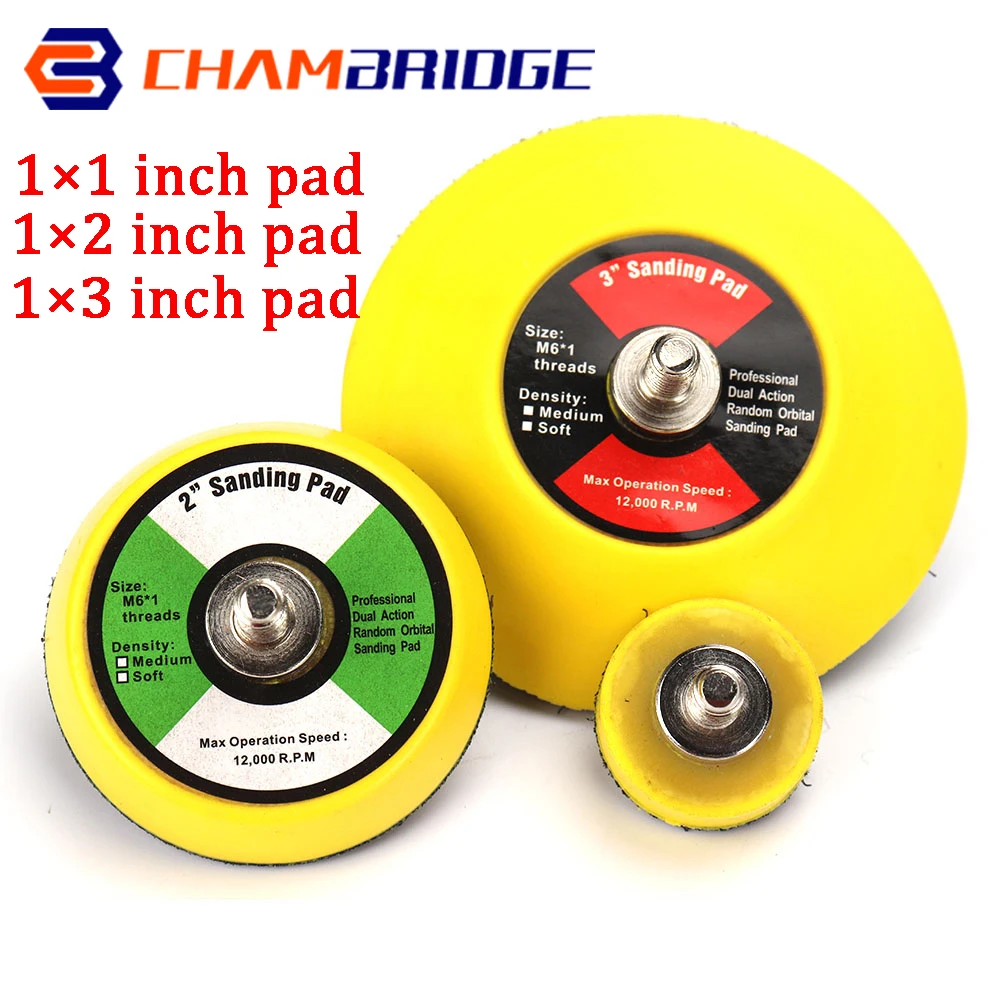 25/50/75 mm Back-up-Schleifpad, 6 mm Schaft, Klett-Schleifscheiben, M6-Gewinde zum Polieren, Schleifen, Schleif-Elektrowerkzeuge Image