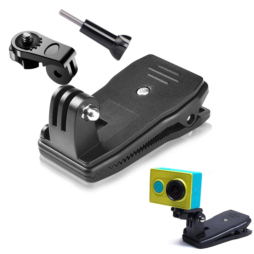 Rucksack Strap Clip 360 Grad Rotation Hut Gürtel Clamp Halterung Für Gopro Hero 11 10 9 8 Action Kamera Zubehör Image