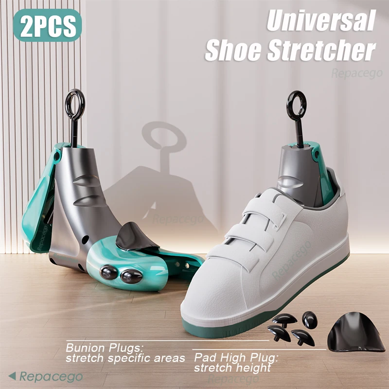Repacego 1/2 Stück Schuhspanner, Schuhspanner, universell, Unisex, für Damen und Herren, verstellbare Länge, Breite, High-Top-Expander, Extender Keeper Image