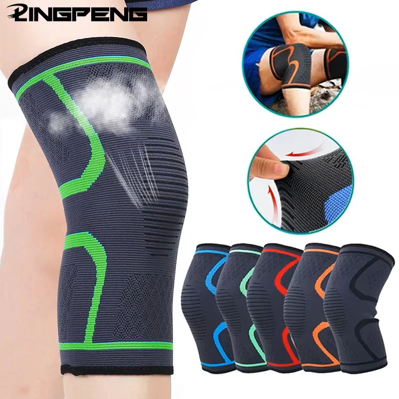 1PC Fitness Laufen Radfahren Knie Unterstützung Hosenträger Elastische Nylon Sport Kompression Knie Pad Hülse für Basketball Volleyball Image