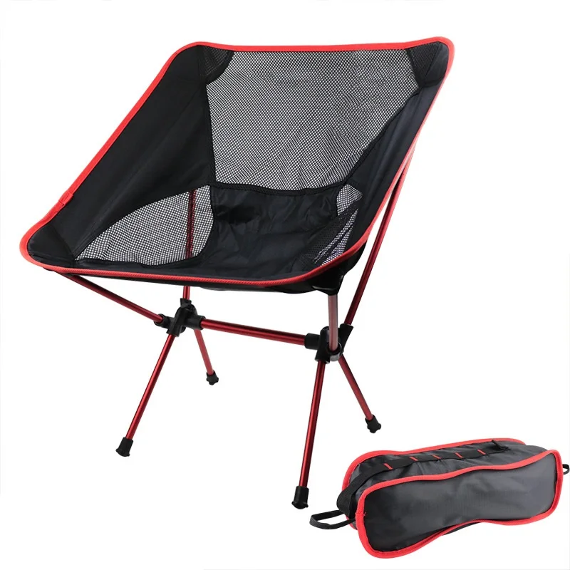Tragbarer Strand-Mondstuhl zum Angeln, Grillen, selbstfahrender Klappstuhl aus ultraleichter Legierung Image
