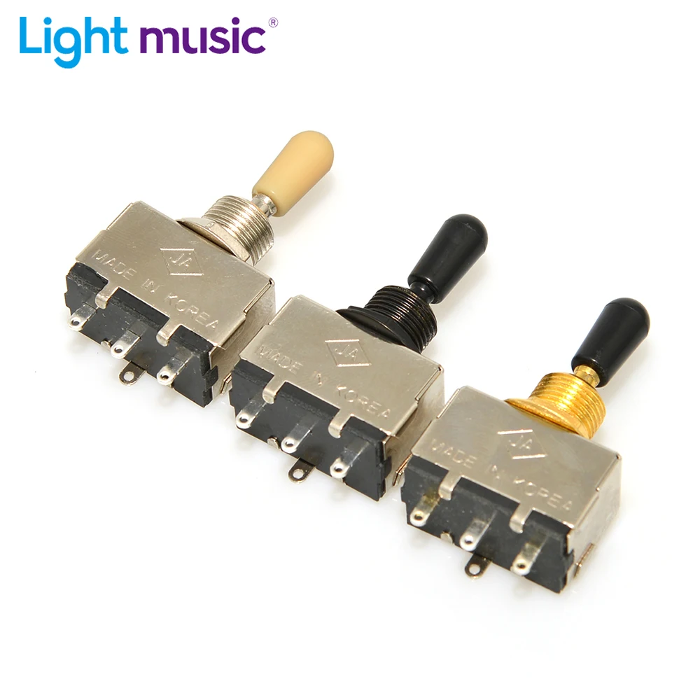 1 Stück E-Gitarre 3-Wege-Kippschalter Chrom mit Spitzenkappe für E-Gitarrenteile Image