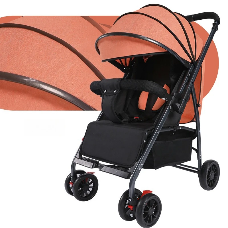 2025 Neuer Zwei-Wege-Push-Kinderwagen Einhand-Ein-Knopf-faltbarer, leichter Kinderwagen mit hoher Sicht Image
