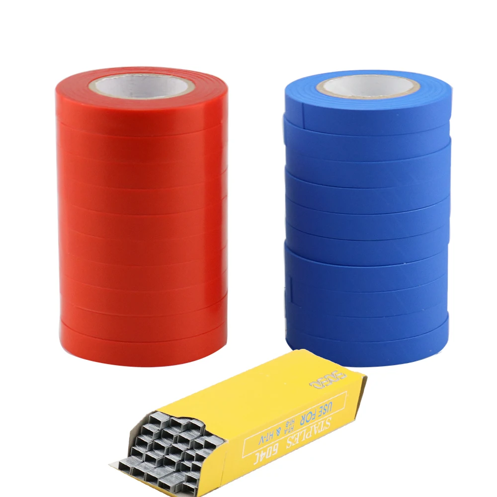 10 / 20 pcs Tapetool Bänder PVC Pflanze Krawatte Tapetools Zweig band für Gartengeräte Binde maschine Gemüse Obstbaum Tapenter Image