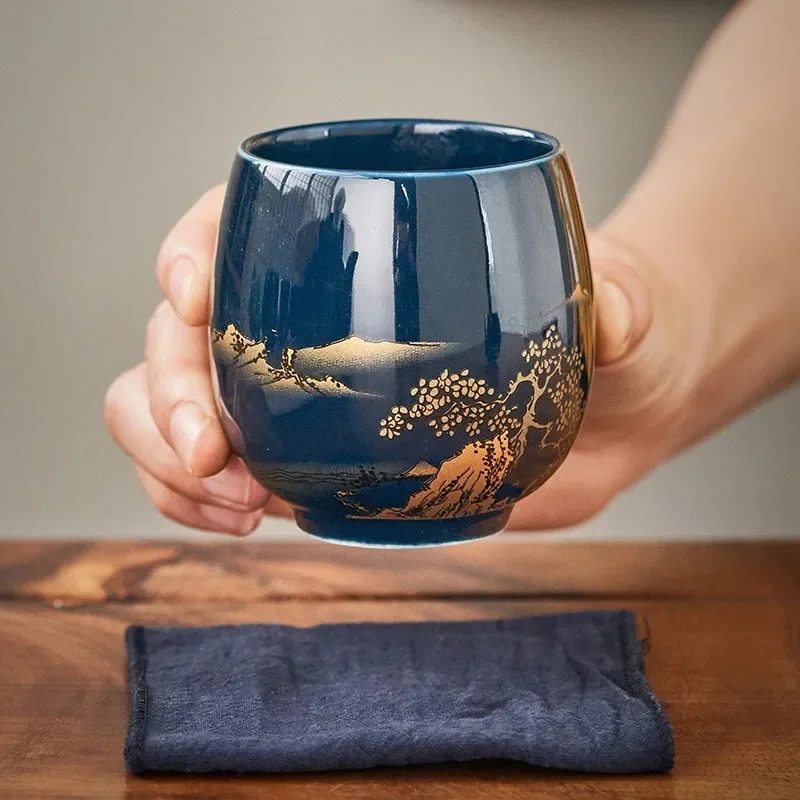 180 ml einfacher Master-Becher im japanischen Stil, Keramik-Teeschüssel, Tasse, Haushalt, Jilan, einfache Keramik, große Teetasse, Teeservice für eine einzelne Tasse Image