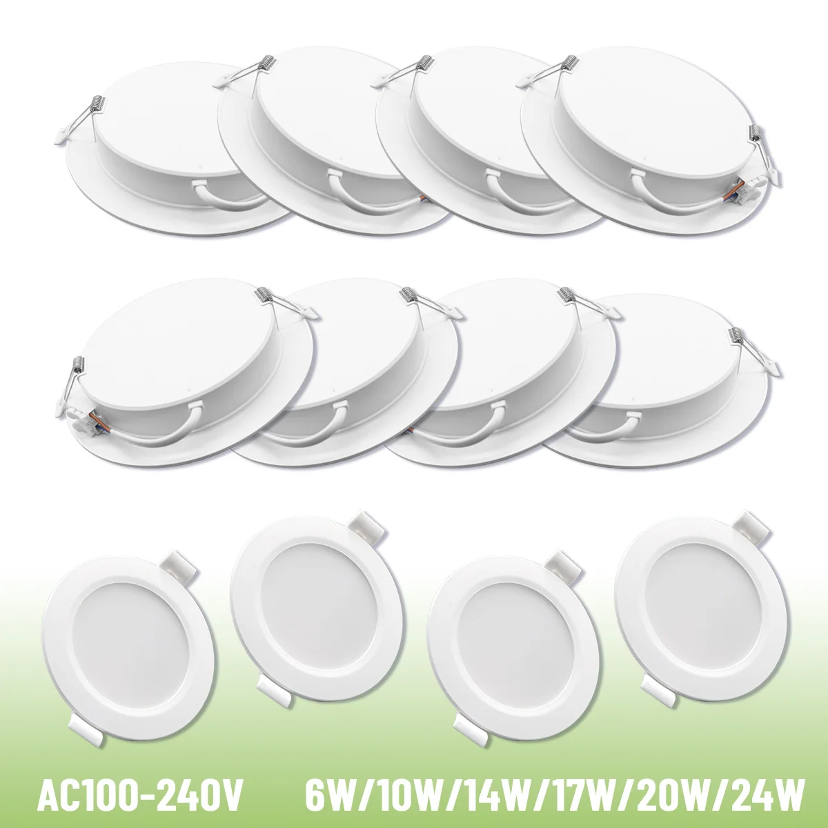 10PCS Led Downlight Drei Farbe Warmes Licht Kalt Beleuchtung 6W-24W Deckeneinbauleuchte Led-strahler für Wohnzimmer Badezimmer