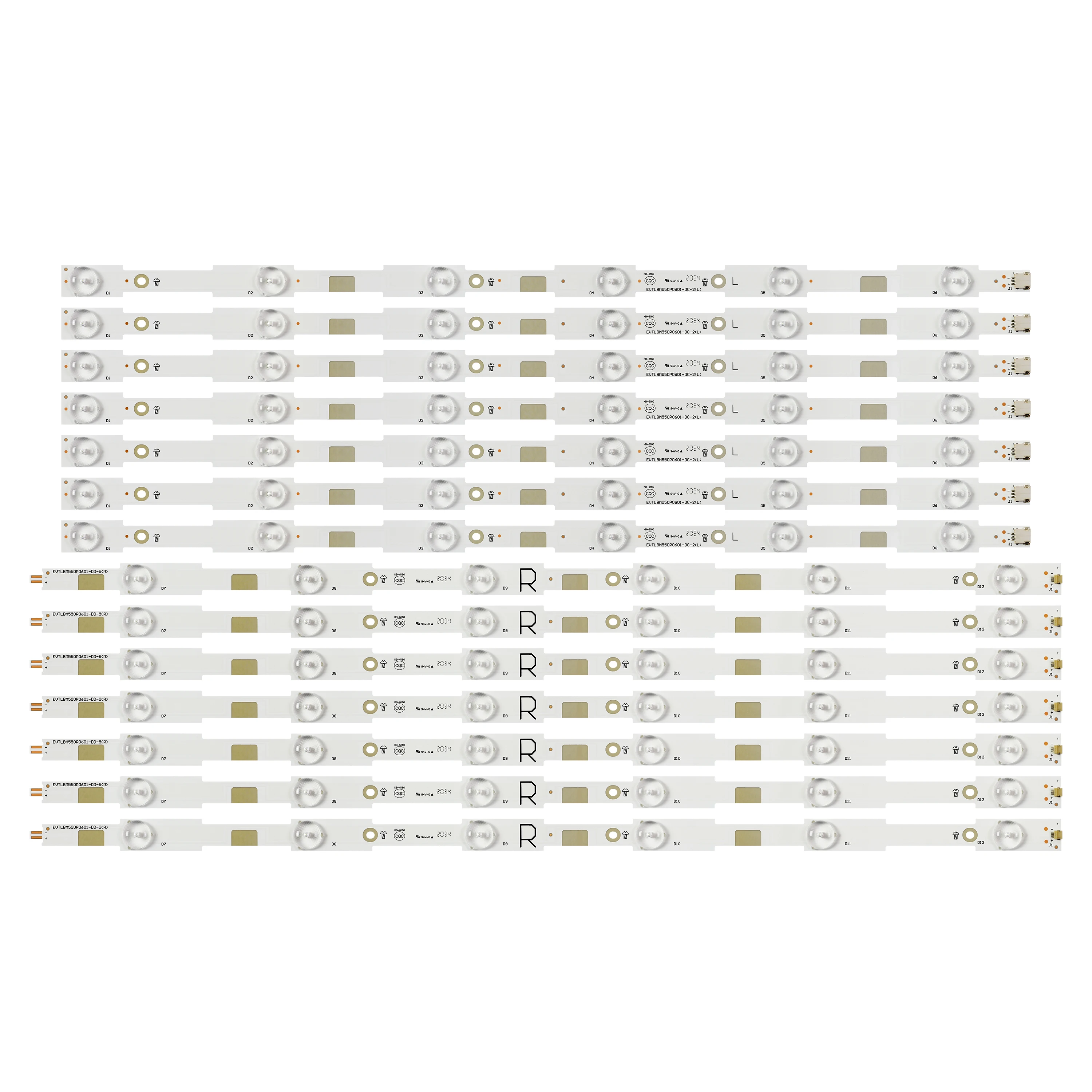 LED-Streifen mit 12 Lampen für 55-Zoll-Fernseher 55PUH6400/88 55PUK6400/12 55PFF6650/T3 TPT550J1-QVN03.U E556 LB55052 V0_00 LB55052 V1_00 Image