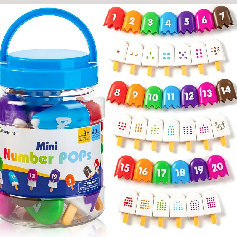Kind Eis Anzahl Passenden Spiel Montessori Parish Spielzeug Ziffer Zählen Farbe Kognitive Brief Lernen Sensorischen Pädagogisches Spielzeug Geschenk Image