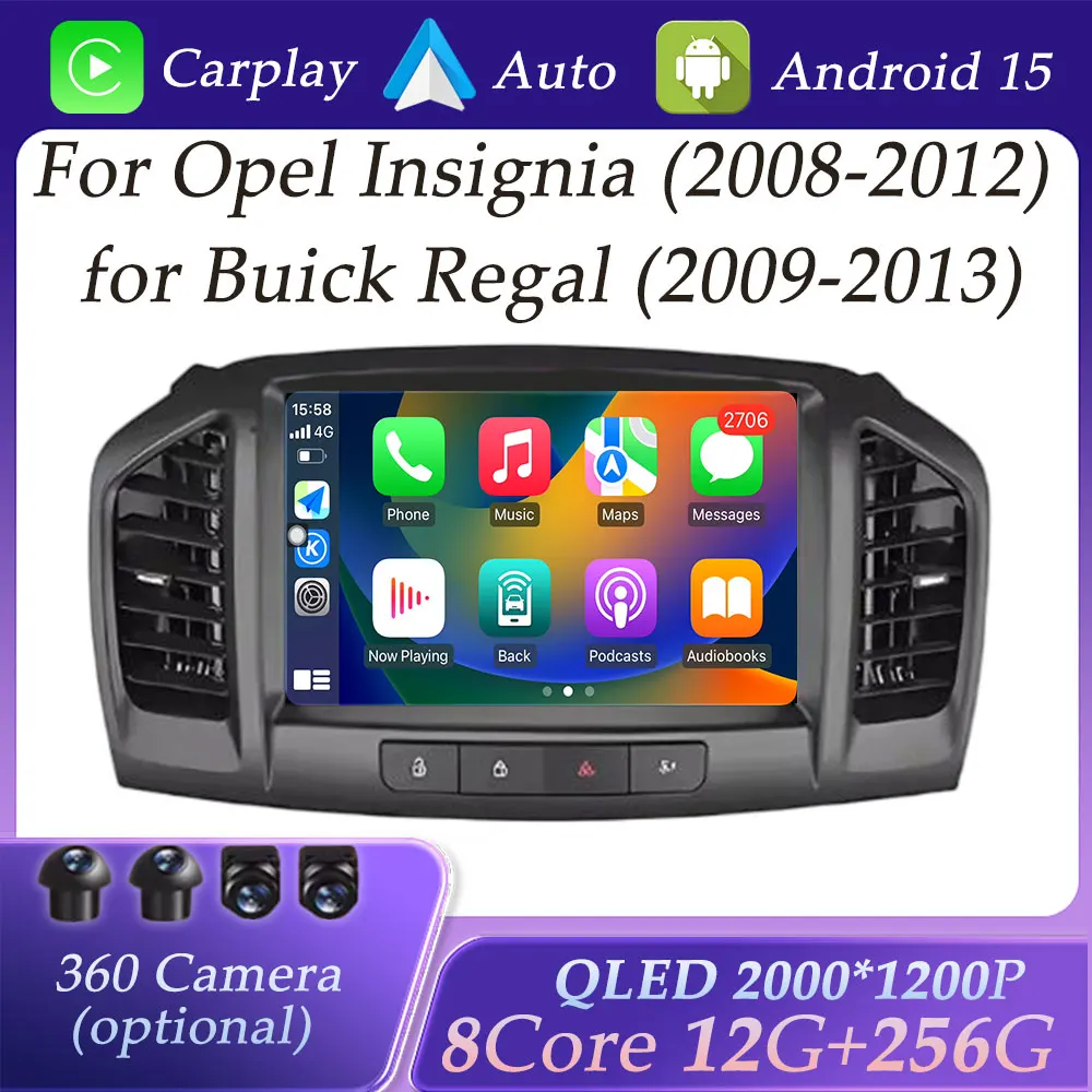 Für Opel Insignia 2008-2012 für Buick Regal 2009-2013 Carplay Auto Radio Multimedia Player GPS Navi DSP stereo Split Bildschirm Image