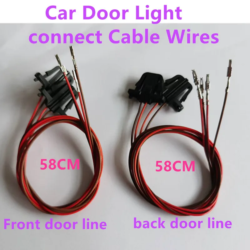 Vorne Hinten Auto Tür Licht Kabel Drähte Für Volkswagen VW serie Passat Touareg Jetta Tiguan Golf Stecker Harness Stecker Zubehör Image