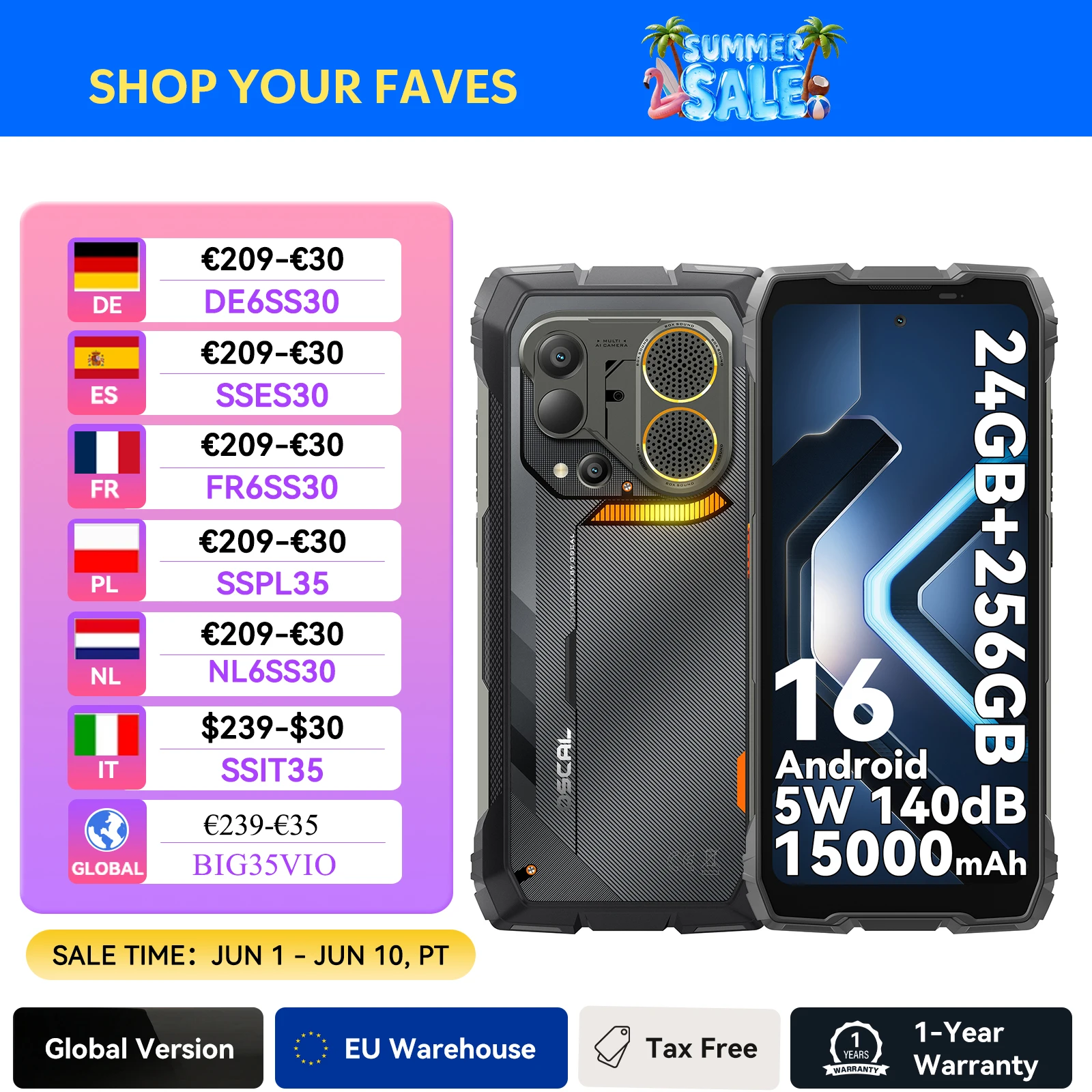 Blackview OSCAL PILOT 6 Wärmebild-Smartphone, robustes Smartphone mit MTK G100, 6,67 Zoll 2,4K-Display, 120 Hz, 12 GB 256 GB, 10000 mAh Akku, Dual-4G Image