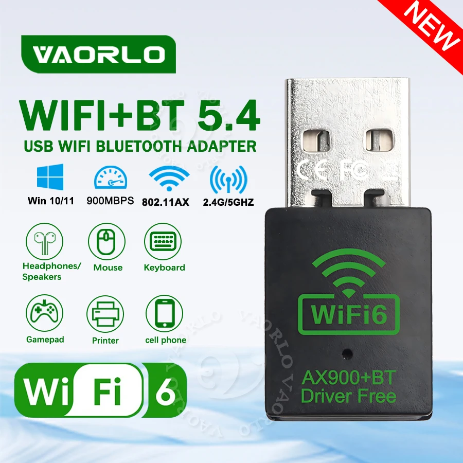 900 Mbit/s USB WiFi Bluetooth Adapter 2 IN 1 Dual Band 2,4 G/5 GHz Wi-Fi Dongle High-Speed Wireless Netzwerk Karte Empfänger PC Laptop Image