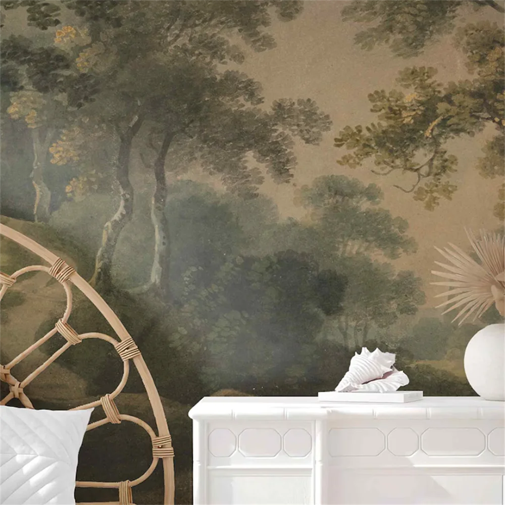 Benutzerdefinierte papel pintado Wald foto tapete für wohnzimmer hintergrund Aufkleber wand papier papel de parede 3d Hause Dekoration