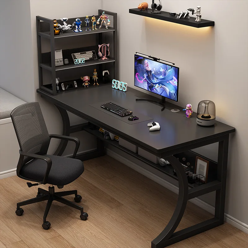 Computertisch E-Sport-Tisch für den Haushalt mit Regalen Bürotisch und Stuhl Einfacher Schreibtisch Schlafzimmer Lern- und Schreibtisch