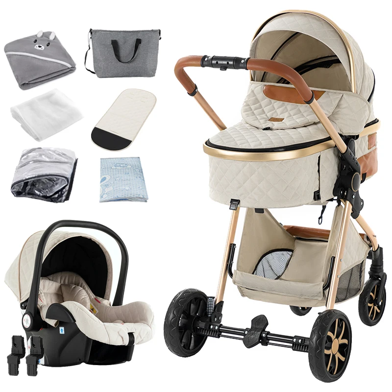 Komfortabler 3-in-1 Kinderwagen, Reisesystem und Buggy mit Voll-Liege-Modus, Belüftetem Sitz und Leisen Rollrädern Image
