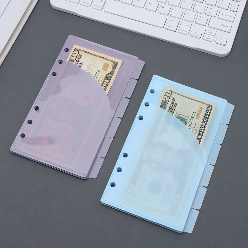 A6 A7 Taschen Binder Ordner für 6Ring Notebook Trennseite Wasserdichte PVC Blatt Dokument Aktentasche Image