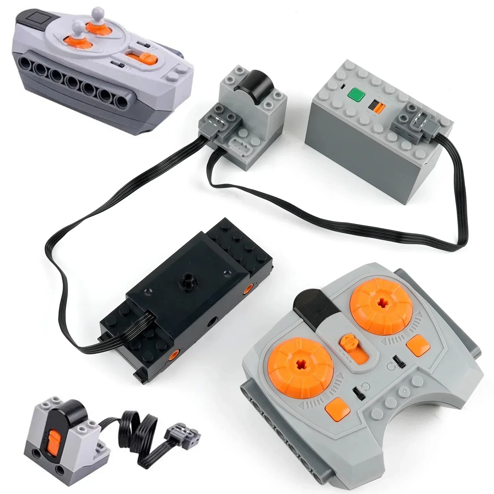 Moc Zug Track Motor Technische Blöcke Power Funktionen Teile Fernbedienung + AAA Batterie Box Set PF Ziegel DIY Spielzeug Zubehör Image