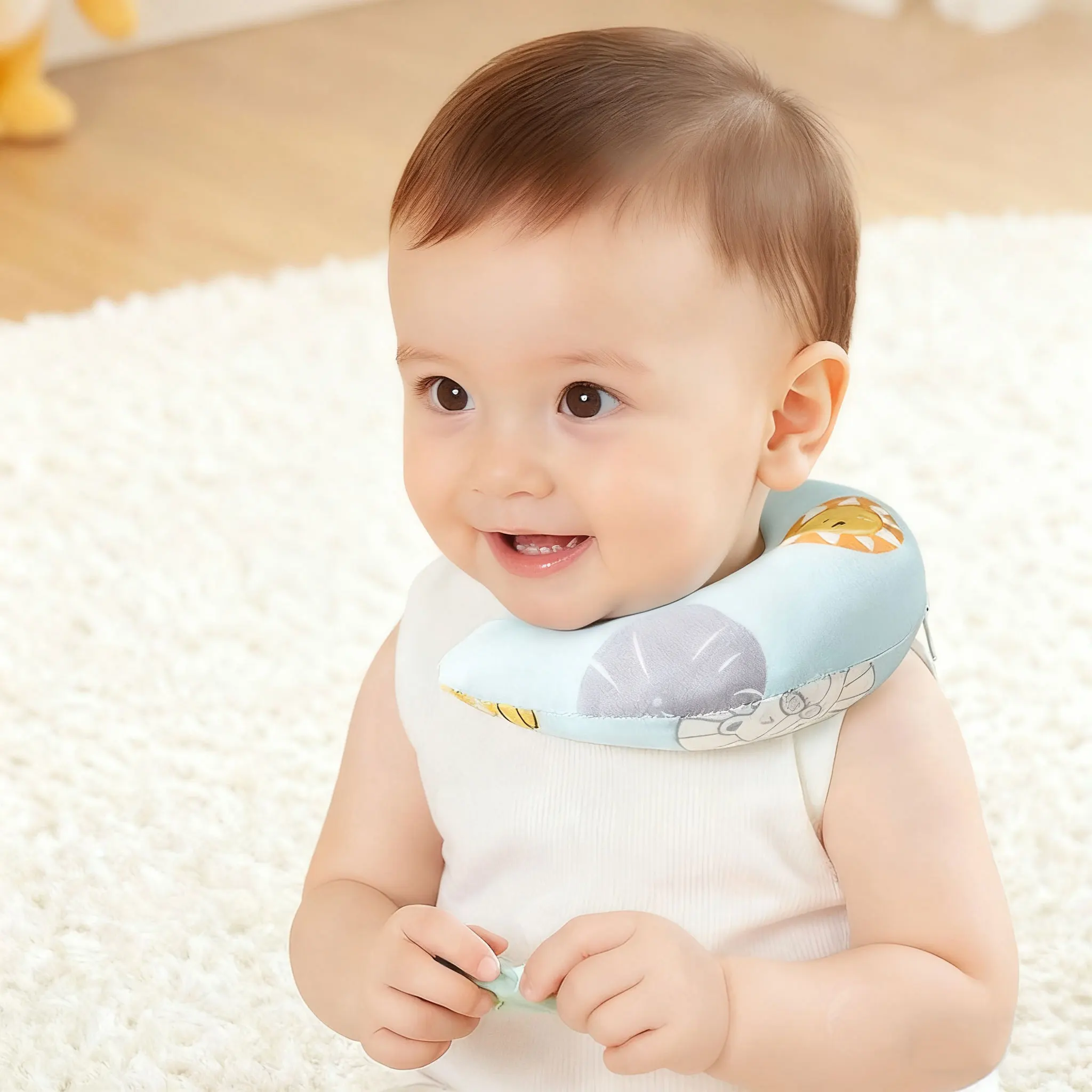 Torticollis-Korrekturkissen für Kleinkinder, Halbmondkissen für Kinder mit Torticollis oder Kopf-Neigung, Nackenstützkissen Image
