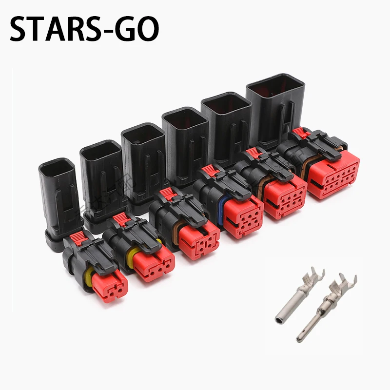 1/10 SET 776534 -1 776430 776488 776434 776495 776438 -1 2/3/4/6/8/12 Pin wasserdichter Kfz-Stecker und Kontakt für öffentliche Köpfe Image