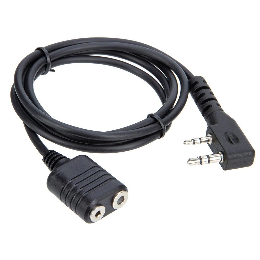 2Pin K-Typ Headset Stecker an 3,5mm Lautsprecher Interface Audio Umwandlung Kabel für Baofeng UV-5R 888S erweiterung Core Image