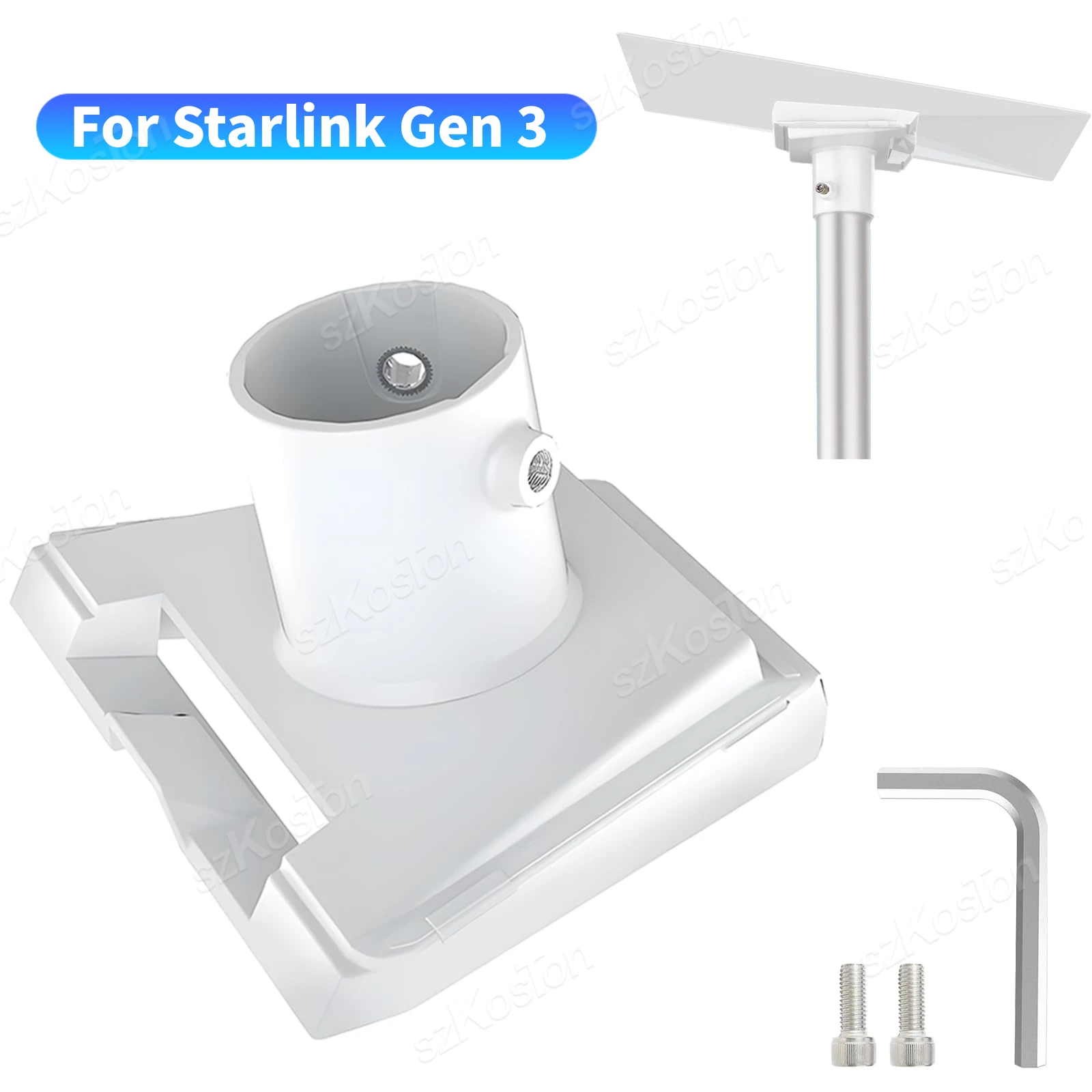 Rohradapter für Starlink Gen 3, Dachstangenhalterung, Ständer, rundes Montageset, Zubehör für Starlink Gen3 V3, Standardschale Image