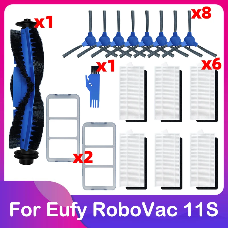 Passend für Eufy Robovac 11S Plus 35C 30 30C 15C 12 25C Staubsauger-Roboter Hauptrolle Seitenbürste Vorfilter HEPA-Filter Ersatzteile Image