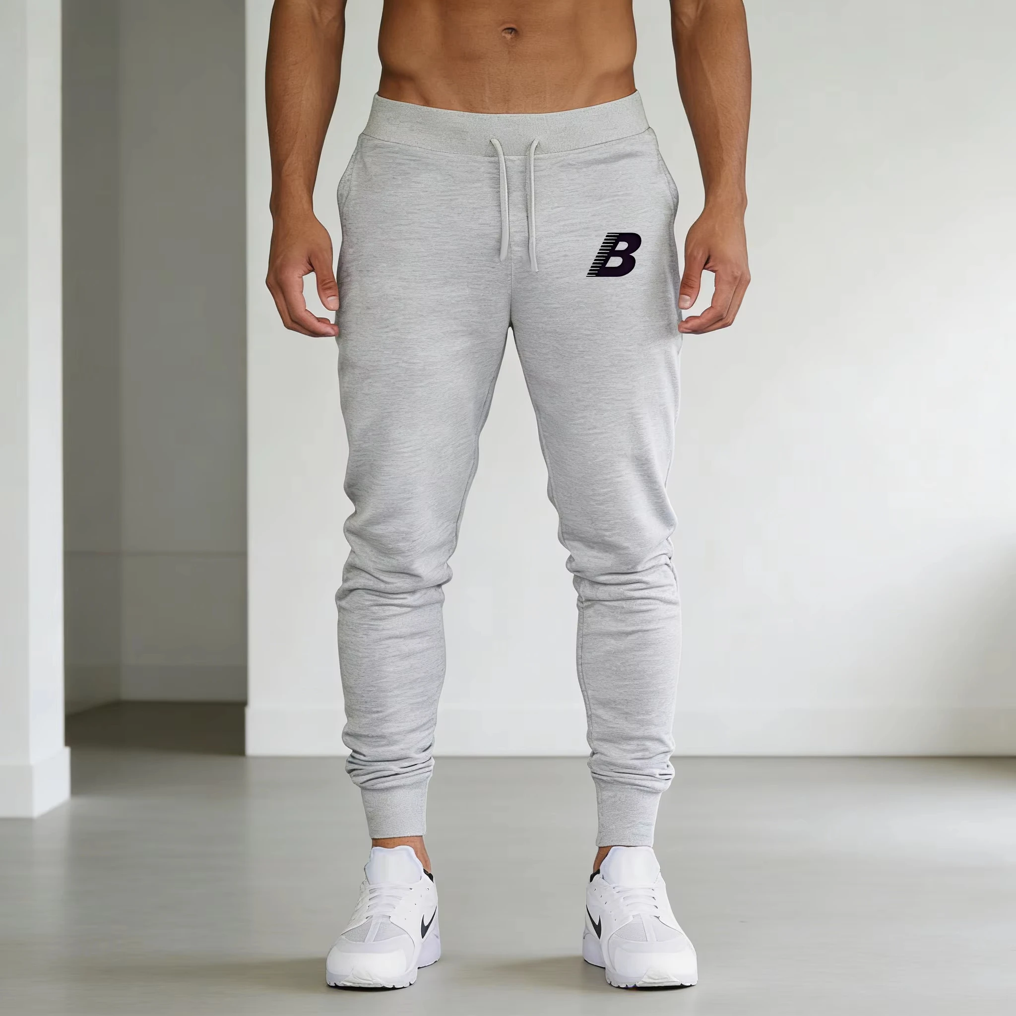 Buchstabe B Druck Lässige Sporthose Laufhose Workout Jogging Lange Hose Fitnessstudio Sporthose für Männer Jogger Sweathose Herrenhose Image