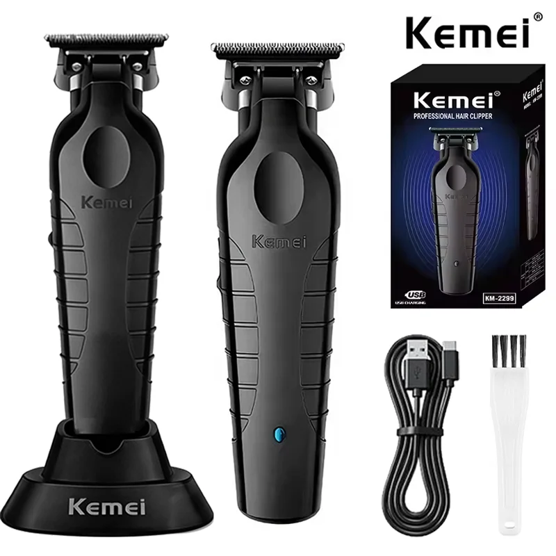 Kemei KM-2299 Herren-Haarschneidemaschine, professioneller elektrischer Haarschneider, wiederaufladbarer USB-Friseurschneider, elektrischer Haarschneider für Herren Image