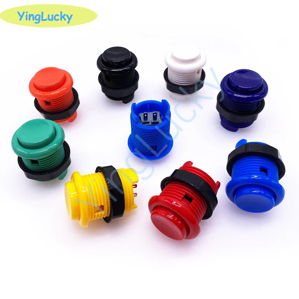 Arcade-Taste mit runder Druckknopf, Arcade-Schalter, DIY Joystick-Set, PC, PS, 3, XBOX, Spielkonsole, American Style, 30mm