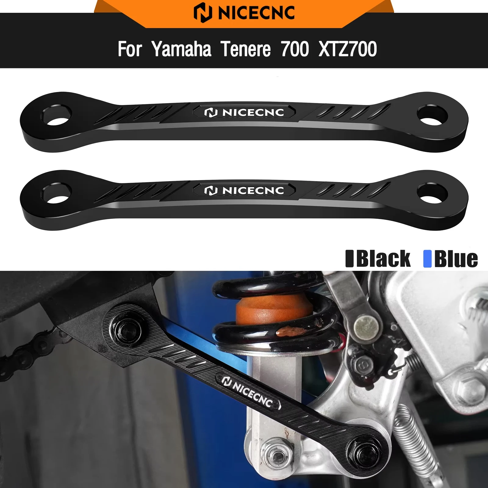 Für Yamaha Tenere 700 XTZ 700 XTZ700 2019-2024 Tieferlegungsgestänge unten 1,5 Zoll 38 mm Tenere700 Rally Edition 2020 2021 2022 2023 2024 Image