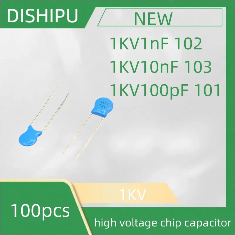 100 Stück 1kV 1kV 1nf 102 1 kv10nf 103 1kV 100pf 101 Hochspannungs-Chip kondensator Image