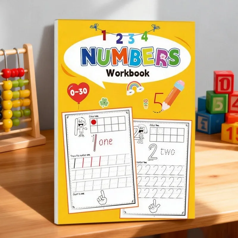 32 Seiten, digitales Erkennungsbuch für Kinder von 0-30 Jahren, lustiges Malbuch, Arbeitsbuch zum Stiftkontrolltraining für die frühkindliche Aufklärung Image