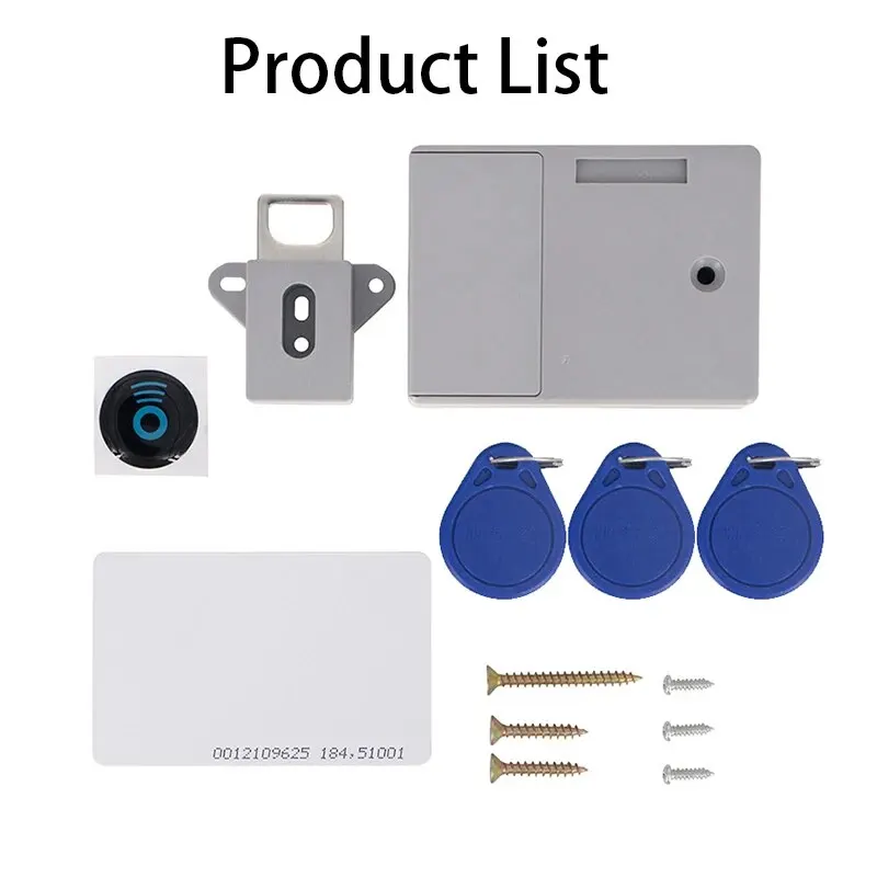 Intelligentes, unsichtbares Schloss, RFID-Kartenschlüssel, digitales Schloss für Möbel, Schrank, Kleiderschrank – versteckte Installation, kein Bohren erforderlich Image