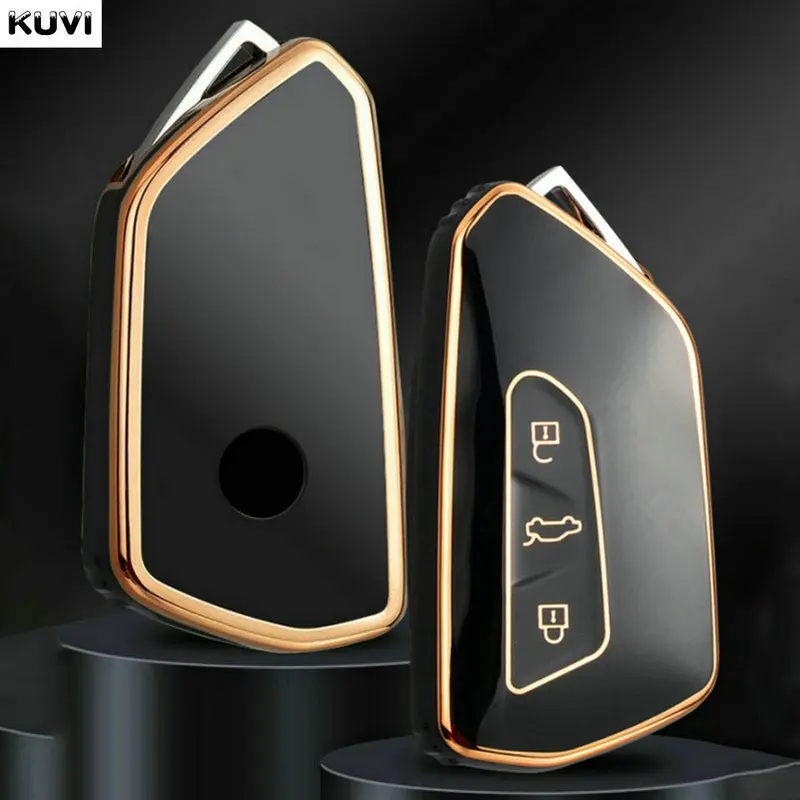 Mode TPU Auto Remote Key Case Abdeckung Shell Fob Für VW Volkswagen Golf 8 2020 Skoda Octavia A8 2021 SEAT Leon MK4 Zubehör Image