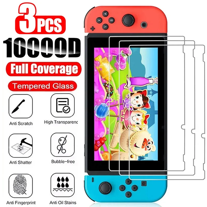 1/2/3PCS Gehärtetes Glas Full Screen Protector Für Nintendo Switc/Switch Lite/Switch OLED/Schalter NS Glas Screen Protector Film Image