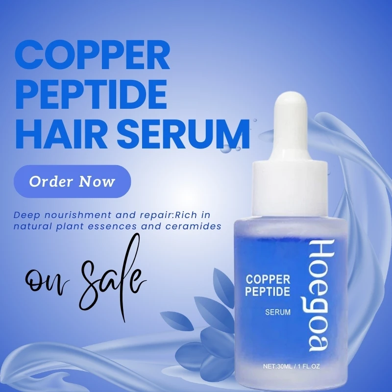 Kupferpeptid-Haardichtenserum, tiefe Nährung und feucht für eine beschädigte Haarbehandlung, Anti-Haarausfall, natürliche Haarwachstumsflüssigkeit Image