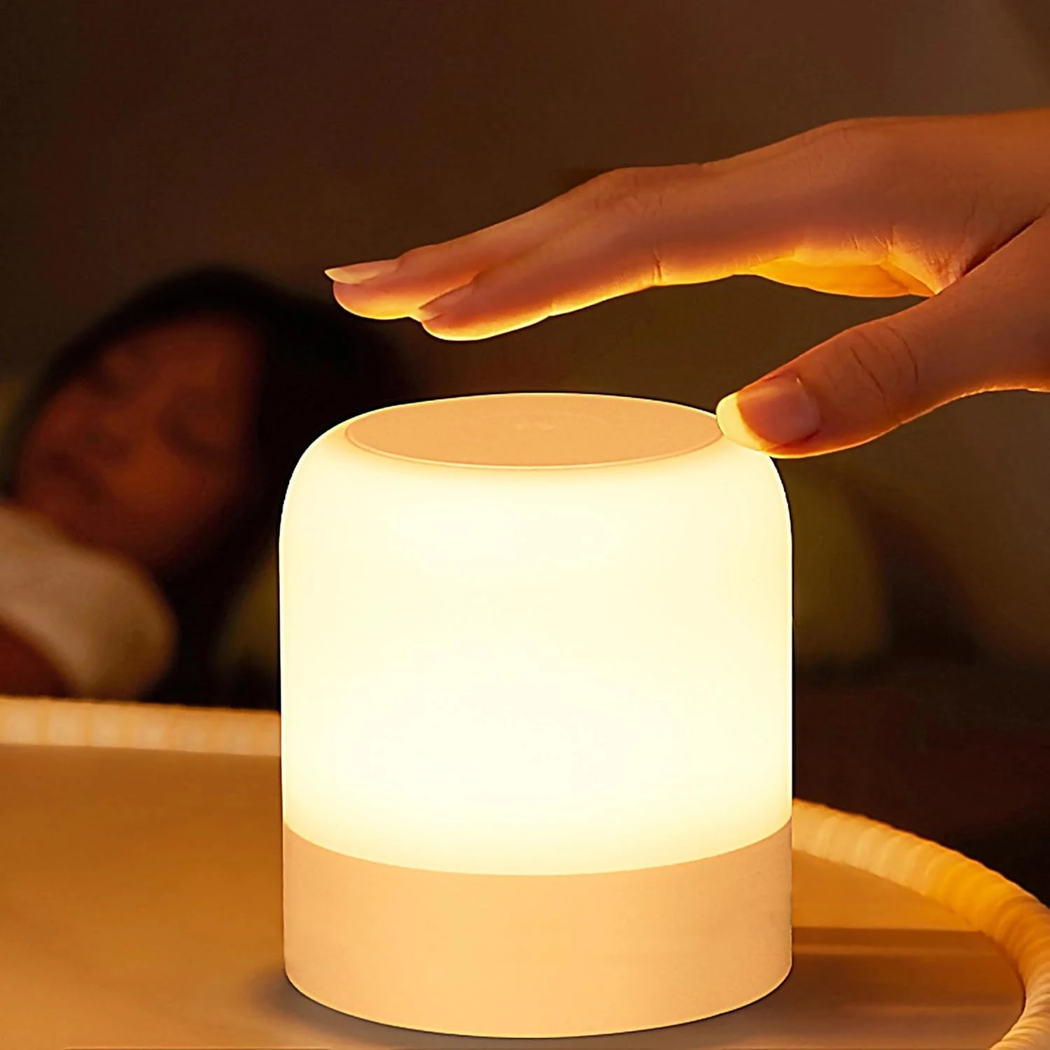 1 Stück tragbares Baby-Nachtlicht, 3 Farben Ei-Licht für Kinderzimmer, wiederaufladbares Nachtlicht für Kinder, kleine kabellose Tisch- und Nachttischlampe
