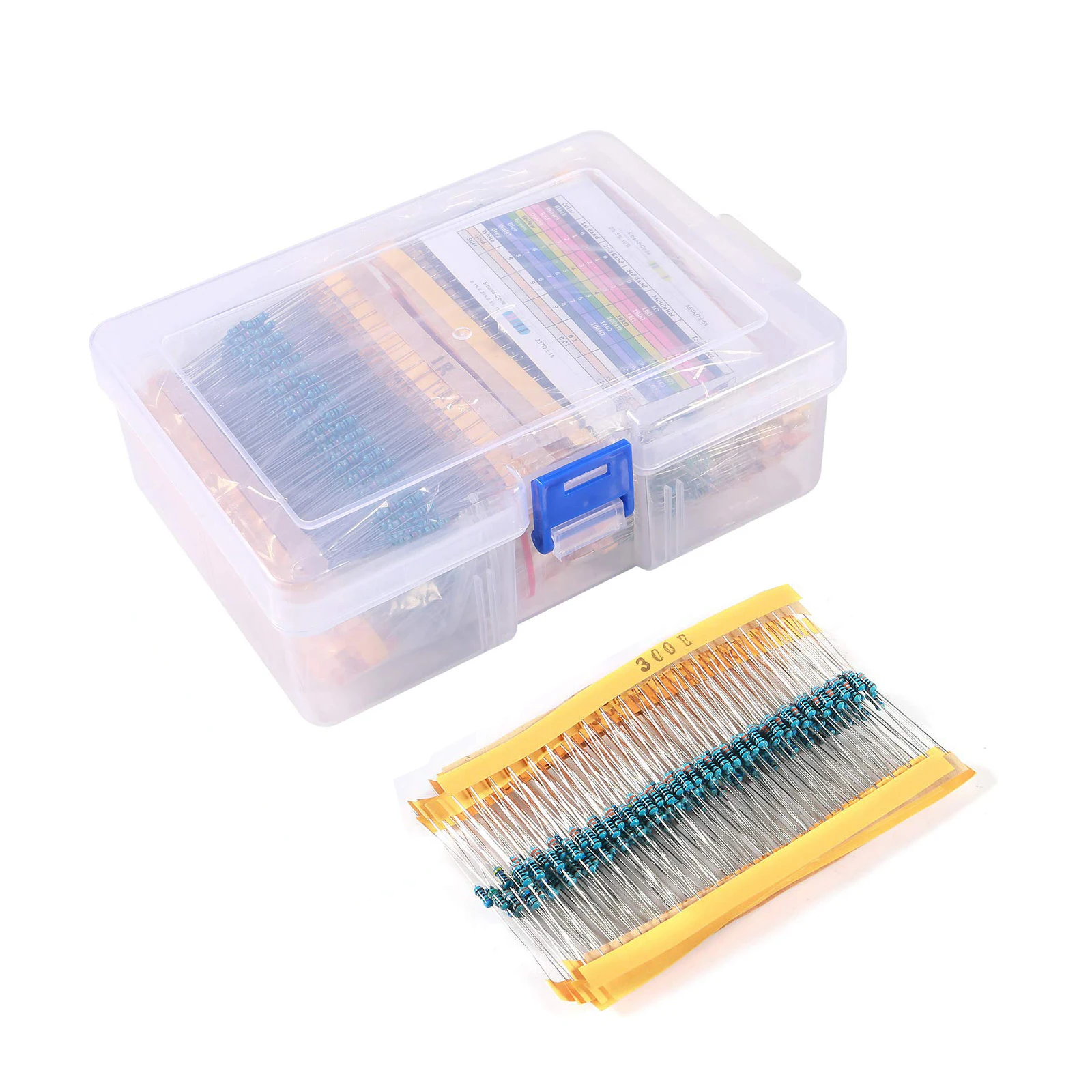 600 TEILE/LOS 1/4W 1% Metall Film Widerstand Sortiment Kit 10-1M Ohm Verschiedene Widerstand Set für DIY Elektrische Projekte Image