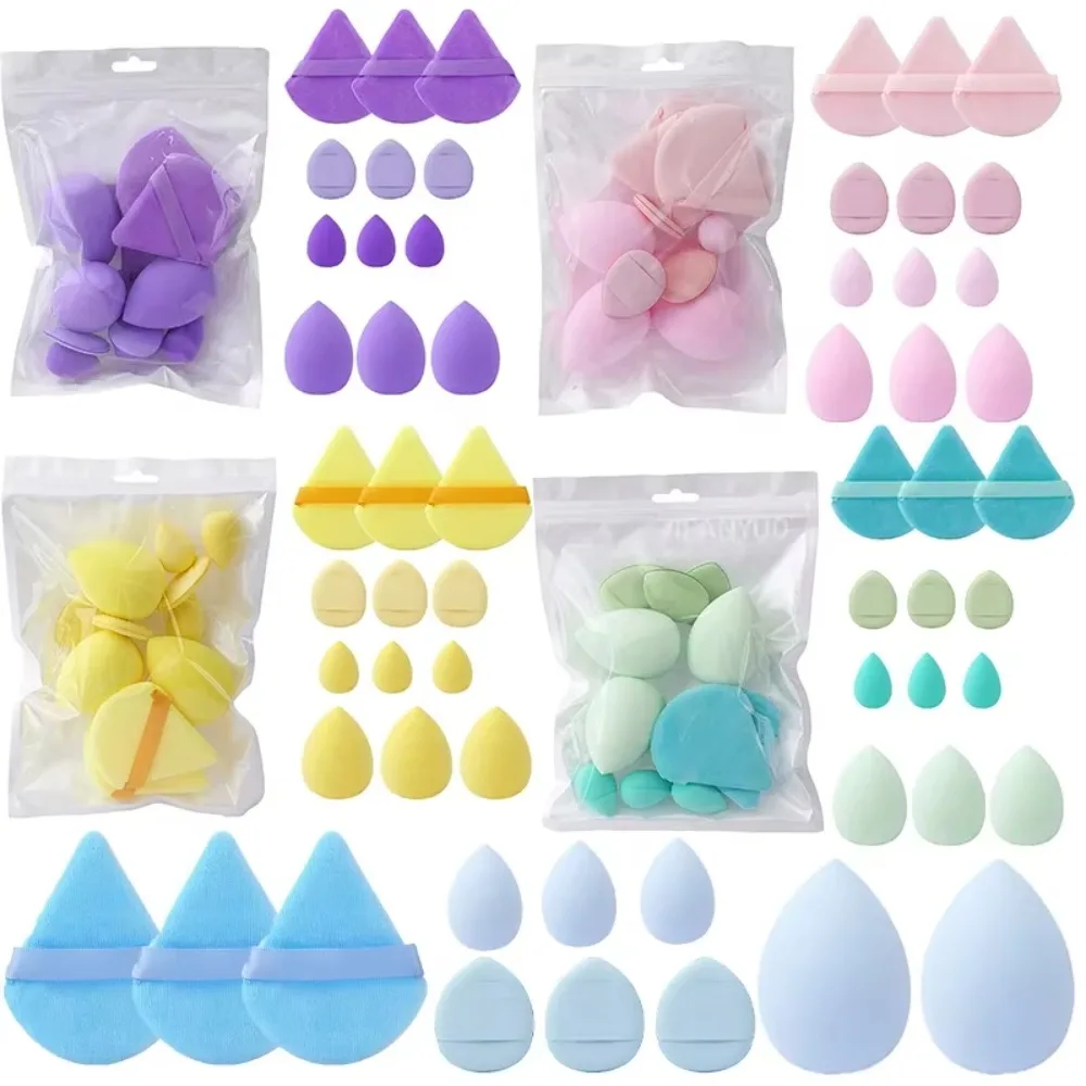 12Pcs Weiche Allzweck Make-Up Schwamm Set 4 Arten Schönheit Werkzeuge Kosmetische Puff Trocken Nass Dual Verwenden Foundation Schwämme pulver Puff Image