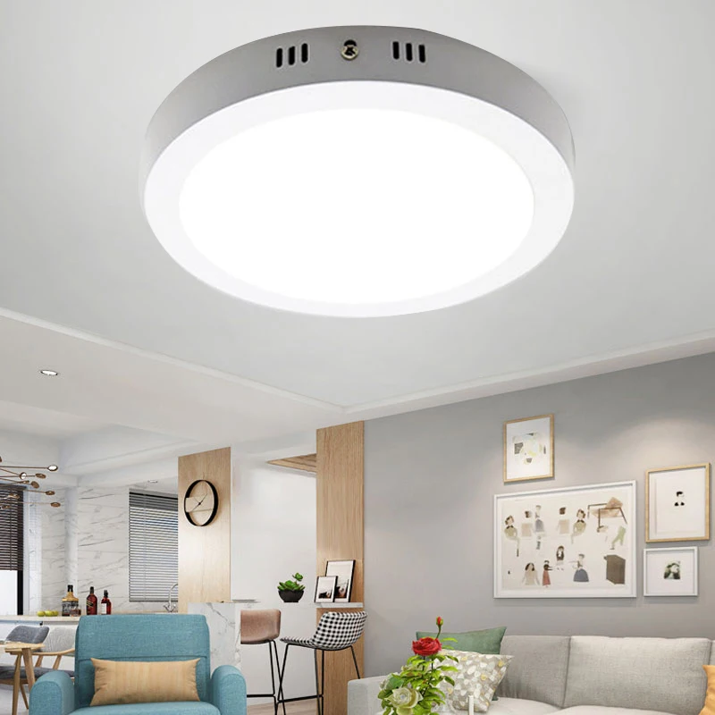 LED-Deckenleuchte, 110–265 V, ultradünnes Panel, LED-Licht für Wohnzimmer, Schlafzimmer, Innenbeleuchtung, 20 W, 30 W, quadratische runde Deckenleuchten