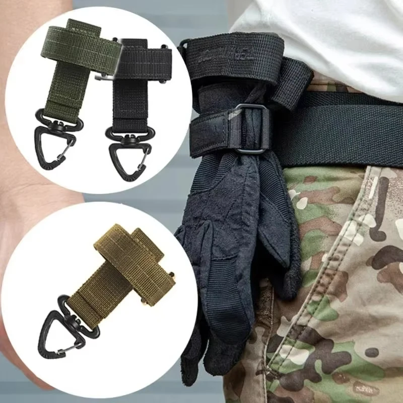 1/2 stücke neue multi-zweck taktische handschuhe schnalle haken ventilator militär seil klettern lagerung im freien einstellen camping hängen Image