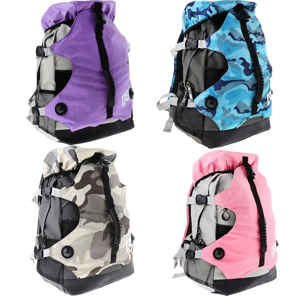 Professionelle Rollschuhe Rucksack Inline Skates Skating Schuhe Stiefel Tragen Tasche Durable Multi-tasche Sport Rucksack Unisex