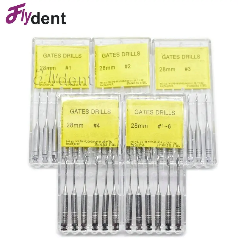 Dental 28mm Gates Glidden Endodontie Dateien Reibahlen Bohrer Bohrer Endo Tor Bohrer Zahnarzt Materialien Image